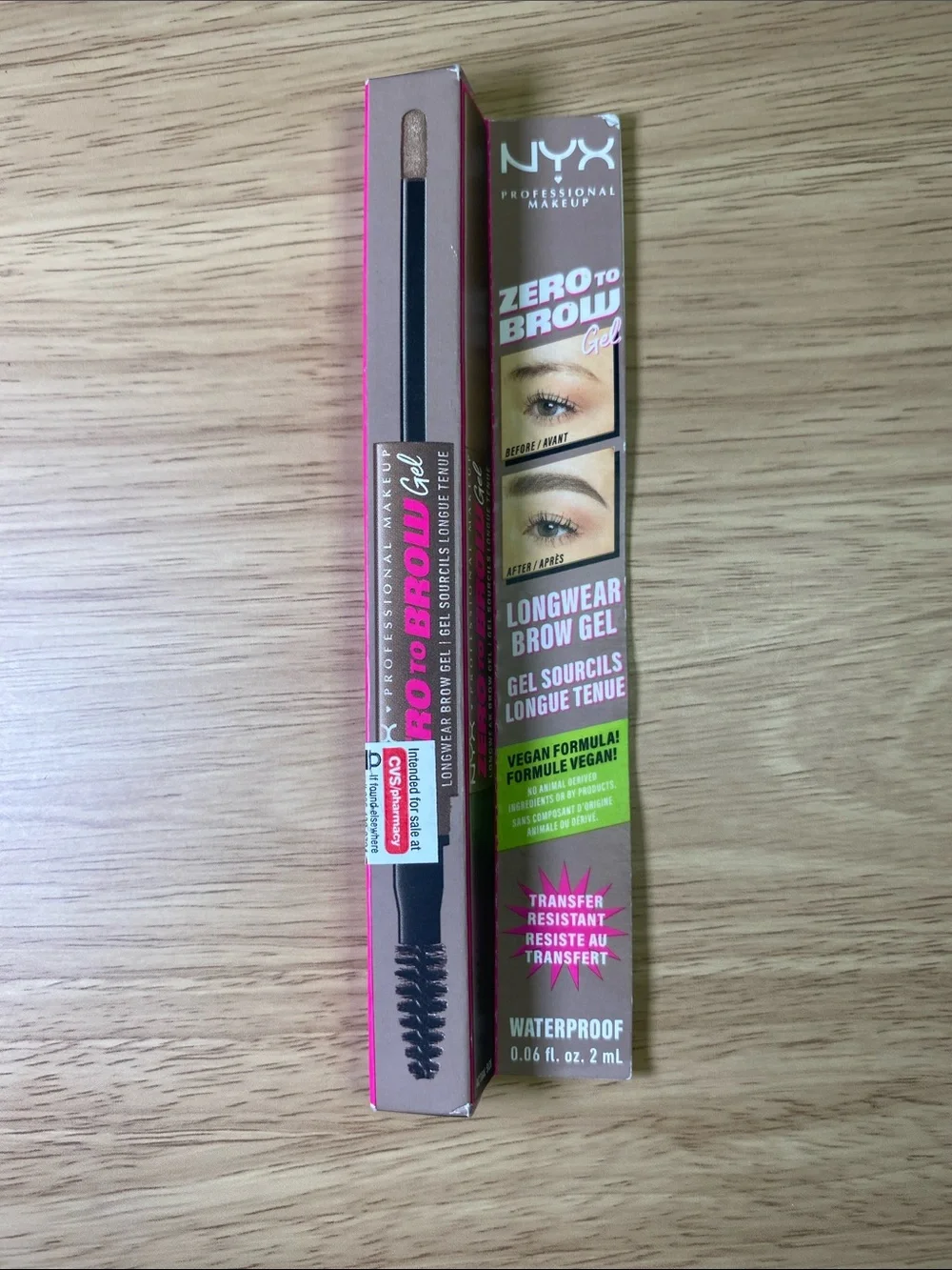 NYX Zero to Brow Gel Longwear Brow Gel - Taupe